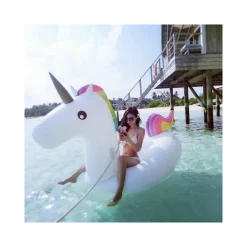UNICORNO GONFIABILE GIGANTE ISOLA MATERASSINO MARE PISCINA MAXI 224X164 cm