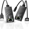 USB 2.0 EXTENDER RJ45 2 POSIZIONI ESTENSIONE FINO A 100M VELOCITÀ 480MBPS Q-U102