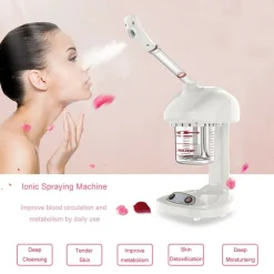 VAPORIZZATORE OZONO PULIZIA DEL VISO ESTETICA DA TAVOLO PORTATILE PROFESSIONALE