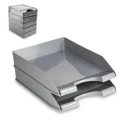 VASCHETTA PORTADOCUMENTI PER UFFICIO COLORE GRIGIO RIPIANO ORGANIZER UFFICIO