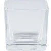 VASO CUBO 10x10x10 CM CRISTALLO VETRO CANDELE CONFETTI PORTA FIORI PORTA PIANTA