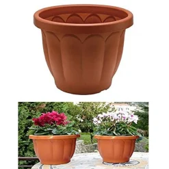 VASO FIORIERA CLASSICO DIAMETRO 20 CM IN PLASTICA PER PIANTE FIORI DA ESTERNO
