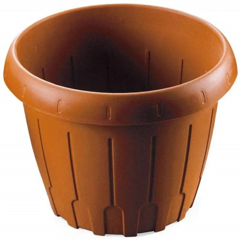 VASO FIORIERA TONDO PLASTICA SENZA SOTTOVASO PIANTE FIORI CASA GIARDINO 35CM 16LT