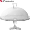 VASSOIO ALZATINA PER TORTA IN VETRO CUPOLA DA 32 CM CON PIEDE SET PATISSERIE
