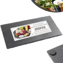 VASSOIO ARDESIA NATURAL STONE PIATTO RETTANGOLARE PORTATA TAVOLA 40X20 CM 752216