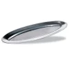 VASSOIO DA PORTATA ACCIOIO INOX OVALE 30CM ANTIPASTI CUCINA PRANZO CENA SERVIZIO