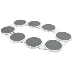 VASSOIO GIREVOLE CENTROTAVOLA PIATTO MOBILE 360° GUIDE ESPANDIBILI RIMOVIBILI RESISTENTE