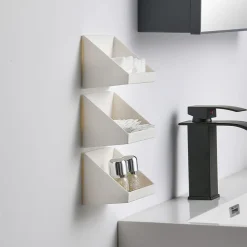 VASSOIO MULTIUSO ARMADIETTO ORGANIZZATORE ACCESSORI BAGNO TRUCCO BIANCO 117X77X83MM 10853