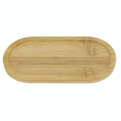 VASSOIO MULTIUSO IN BAMBÙ DECORATIVO ORGANIZER OVALE PER CUCINA BAGNO 17.5X9CM 10851