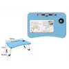VASSOIO SCRIVANIA PIEGHEVOLE TAVOLINO TAVOLO PC SLOT TABLET TAZZA AZZURRO 71366