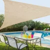 VELA TELO PARASOLE 5X5MT TENDA TRIANGOLARE OMBREGGIANTE GIARDINO TESSUTO COLORE