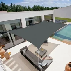 VELA TENDA RETTANGOLARE PARASOLE PROTEZIONE SOLE OMBRA GIARDINO 2X3 MT GRIGIO 222583