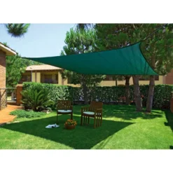 VELA TENDA RETTANGOLARE PARASOLE PROTEZIONE SOLE OMBRA GIARDINO 2X3 MT VERDE 017031