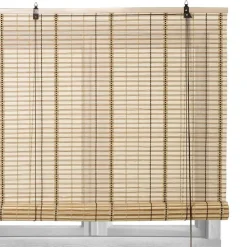 VENEZIANA AVVOLGIBILE BAMBÙ 80X160 CM TENDA TAPPARELLA A RULLO DA SOLE OSCURANTE
