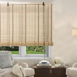 VENEZIANA AVVOLGIBILE BAMBÙ 80X160 CM TENDA TAPPARELLA A RULLO DA SOLE OSCURANTE