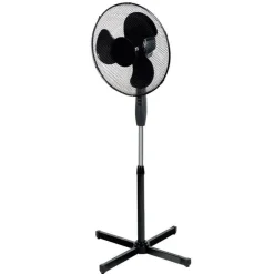 VENTILATORE A COLONNA PIANTANA 45W PALE 40CM 3 VELOCITÀ ALTEZZA REGOLABILE NERO