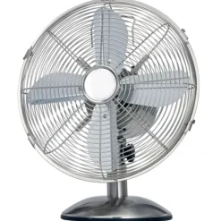 VENTILATORE DA TAVOLO 3 PALE DIAMETRO 40 CM 3 VELOCITA' BASE TONDA GRIGLIA RAGGI