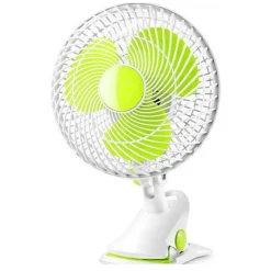 VENTILATORE DA TAVOLO A CLIP 3 VENTOLE SILENZIOSO 180MM ESTATE UFFICIO CASA