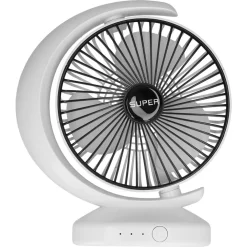 VENTILATORE DA TAVOLO USB SILENZIOSA CON ROTAZIONE TESTA FLUSSO D'ARIA A 3 LIVELLI