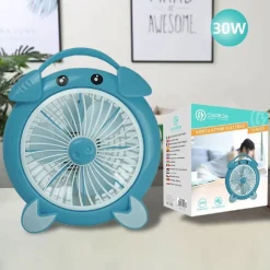 VENTILATORE ELETTRICO 30 WATT 3 VENTOLE SILENZIOSO DA TAVOLO COLORATO TX-9280