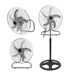 VENTILATORE 3IN1 A PIANTANA TAVOLO MURO 50CM 65 WATT CON 5 PALE 3 VELOCITÀ 6057002ML