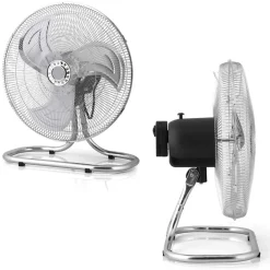 VENTILATORE 3IN1 PIANTANA DA TAVOLO PARETE 3 VELOCITÀ OSCILLAZIONE 55W PALE 45CM