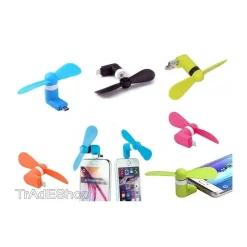 VENTILATORE MINI FAN PORTATILE USB PER PC NOTEBOOK MINIUSB SMARTPHONE CELLULARE