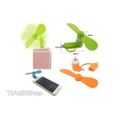 VENTILATORE MINI FAN PORTATILE USB PER PC NOTEBOOK MINIUSB SMARTPHONE CELLULARE
