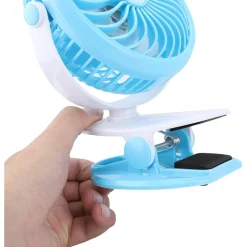 VENTILATORE ORIENTABILE A 4 PALE STAND CON PINZA A CLIP ROTAZIONE A 360 GRADI