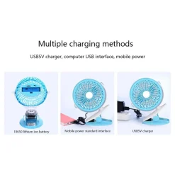 VENTILATORE ORIENTABILE A 4 PALE STAND CON PINZA A CLIP ROTAZIONE A 360 GRADI