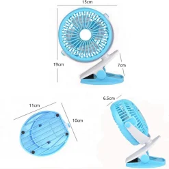 VENTILATORE ORIENTABILE A 4 PALE STAND CON PINZA A CLIP ROTAZIONE A 360 GRADI