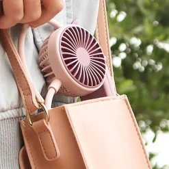 VENTILATORE PORTATILE DA APPENDERE AL COLLO 2 VELOCITÀ USB RICARICABILE PER SPORT VIAGGI