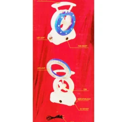 VENTILATORE PORTATILE RICARICABILE CON TORCIA A LED ILLUMINAZIONE LED CIRCOLARE