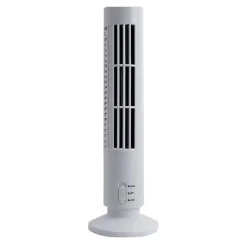 VENTILATORE VERTICALE A TORRE SENZA PALE PORTATILE RICARICA USB 3W 2 VELOCITA' 11X34CM