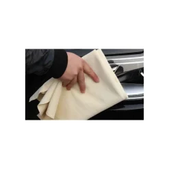 VERA PELLE DI DAINO PANNO SCAMOSCIATO 33X48 CM VETRO VETRI AUTO ASCIUGA