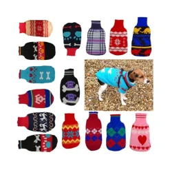 VESTITI PER CANE MAGLIONE MAGLIA taglia XS/S 15 A 30 CM CALDO INVERNO CANE GATTO