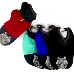 VESTITI PER CANE MAGLIONE MAGLIA CAPPUCCIO TAGLIA L CALDO INVERNO ANIMALE