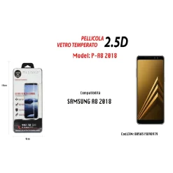 VETRO TEMPERATO PELLICOLA PER SAMSUNG GALAXY A8 2018 COPERTURA MAXTECH P-A8 2018