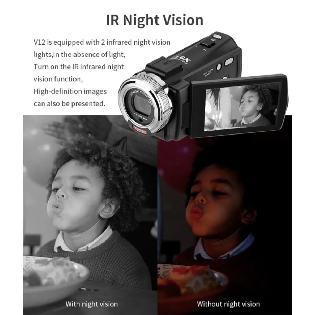 VIDEOCAMERA DIGITALE PROFESSIONALE 4KDV PICCOLA COMPATTA 16X DIGITAL Q-DV16X