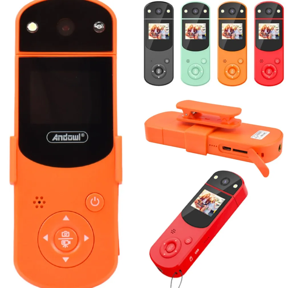 VIDEOCAMERA PORTATILE Q-SD2 MINI ACTION CAMERA HD CLIP VESTITI RUOTABILE 1080P