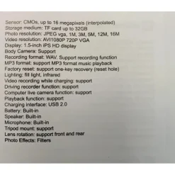 VIDEOCAMERA PORTATILE Q-SD2 MINI ACTION CAMERA HD CLIP VESTITI RUOTABILE 1080P