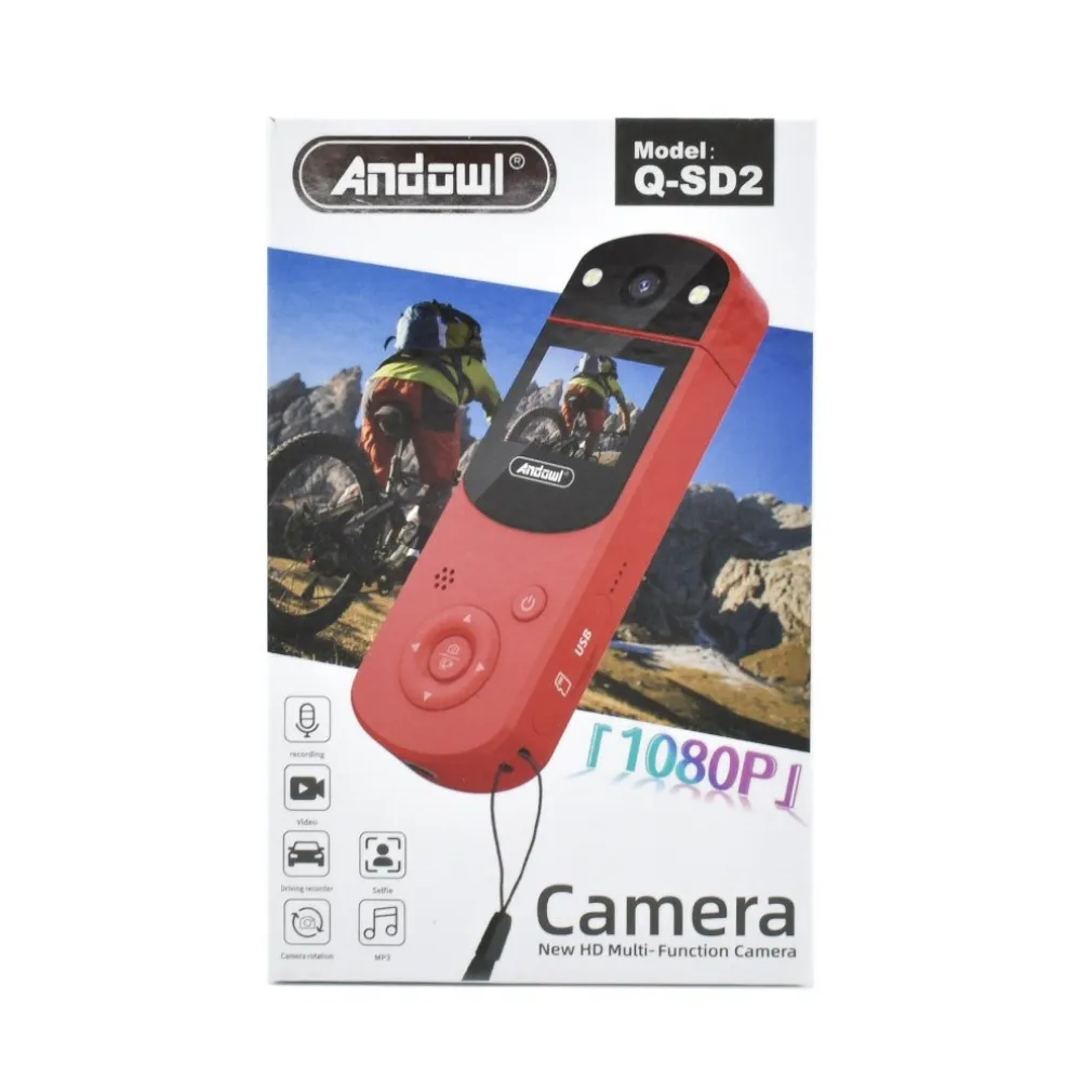 VIDEOCAMERA PORTATILE Q-SD2 MINI ACTION CAMERA HD CLIP VESTITI RUOTABILE 1080P