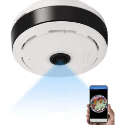 VIDEOCAMERA TELECAMERA PANORAMICA A 360 WIFI IP VIDEO SORVEGLIANZA EYE S 3.0MP