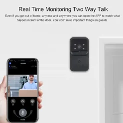 VIDEOCITOFONO CAMPANELLO SENZA FILI DA ESTERNO IMPERMEABILE IP67 SCHERMO IPS 4,3''