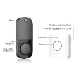 VIDEOCITOFONO IP SENZA FILI WIFI CAMPANELLO SMART SENSORE DI MOVIMENTO IP10A