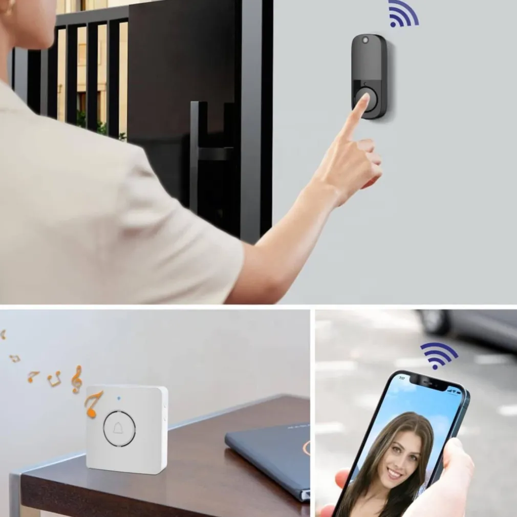 VIDEOCITOFONO IP SENZA FILI WIFI CAMPANELLO SMART SENSORE DI MOVIMENTO IP10A