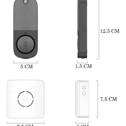 VIDEOCITOFONO IP SENZA FILI WIFI CAMPANELLO SMART SENSORE DI MOVIMENTO IP10A