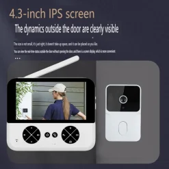 VIDEOCITOFONO WIRELESS TELECAMERA SCHERMO IPS 4,3