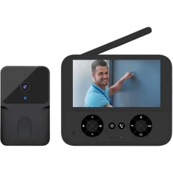 VIDEOCITOFONO WIRELESS TELECAMERA SCHERMO IPS 4,3