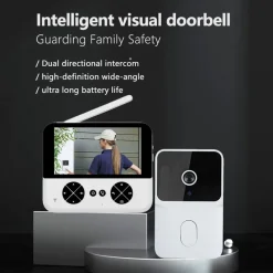 VIDEOCITOFONO WIRELESS TELECAMERA SCHERMO IPS 4,3